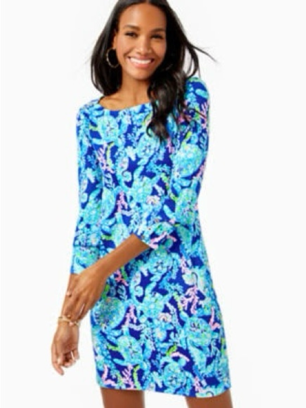 Lily Pulitzer Sophia  Corsica Blue Turtle Villa Dress